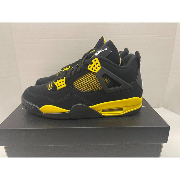 Air Jordan 4 Retro thunder mens size 10.5-NIB - Picture 1 of 12